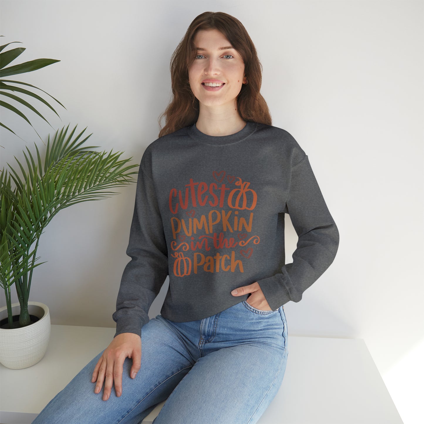 Cutest Pumpkin in the patch Unisex Heavy Blend™ Crewneck Sweatshirt, Thanksgiving