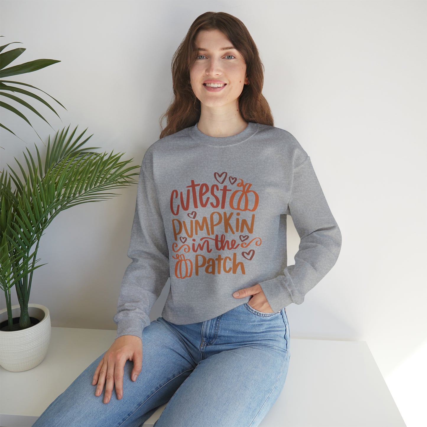 Cutest Pumpkin in the patch Unisex Heavy Blend™ Crewneck Sweatshirt, Thanksgiving