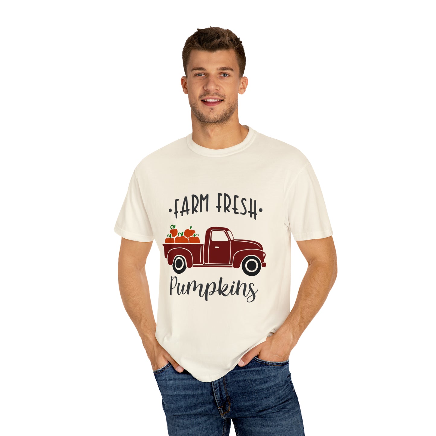 Farm Fresh Pumpkins Unisex Garment-Dyed T-shirt, Thanksgiving