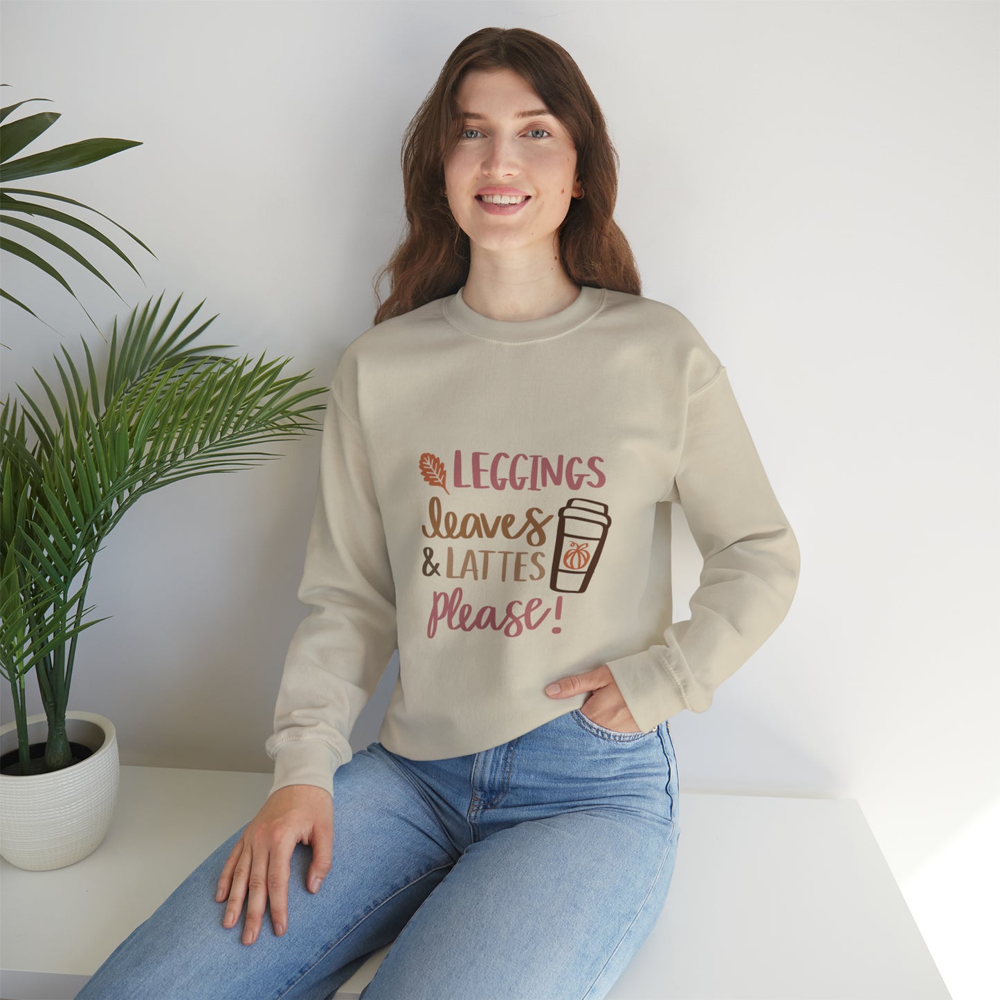 Fall Pumpkin Fashion Unisex Heavy Blend™ Crewneck Sweatshirt, Thanksgiving