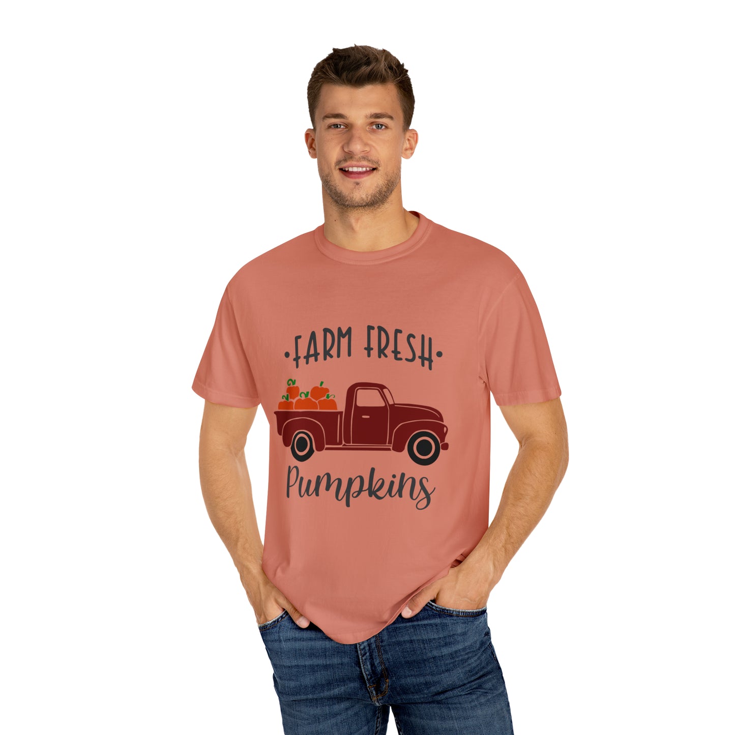 Farm Fresh Pumpkins Unisex Garment-Dyed T-shirt, Thanksgiving