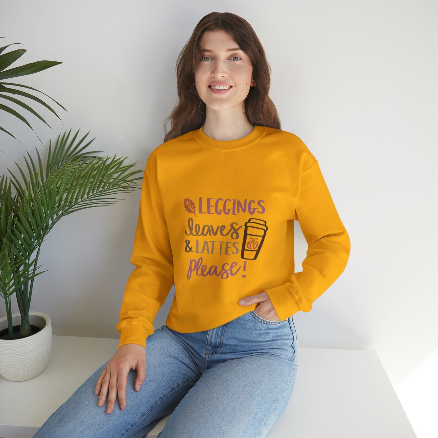 Fall Pumpkin Fashion Unisex Heavy Blend™ Crewneck Sweatshirt, Thanksgiving