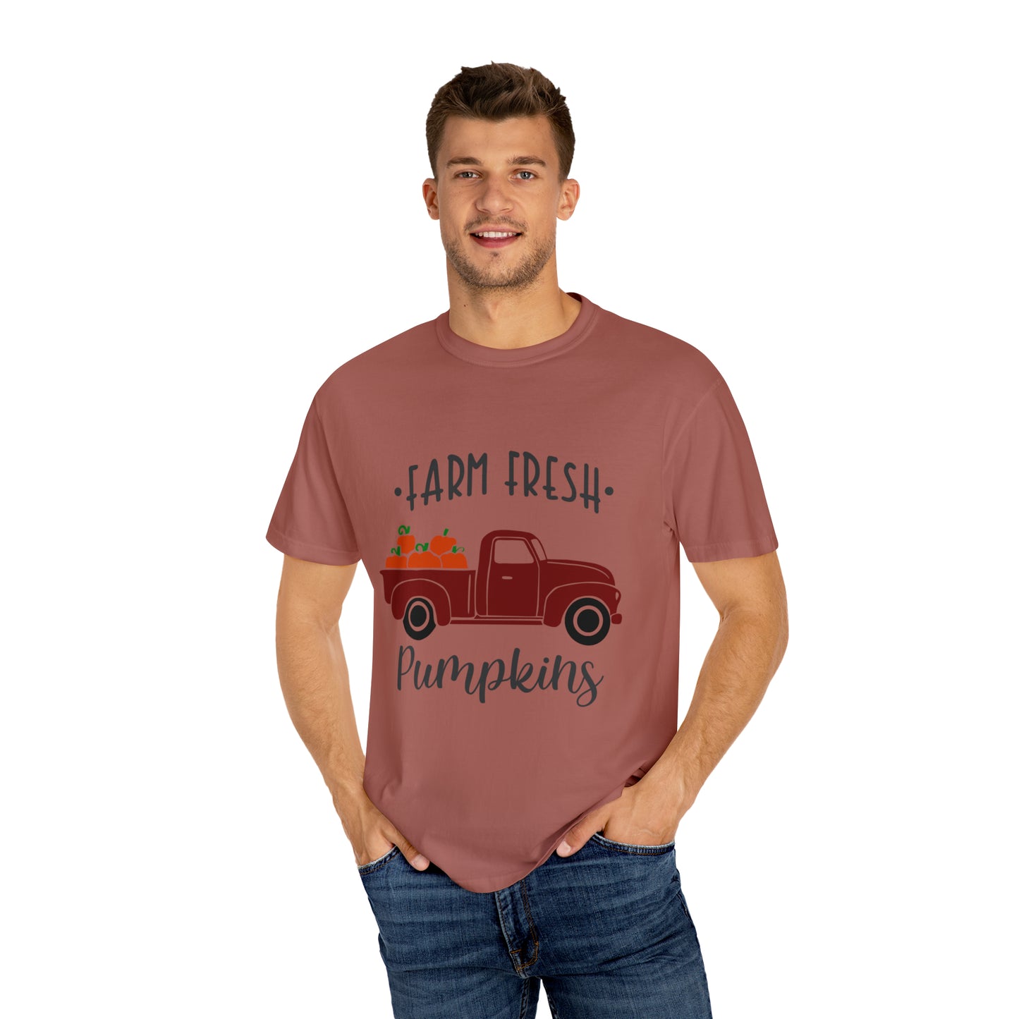 Farm Fresh Pumpkins Unisex Garment-Dyed T-shirt, Thanksgiving