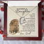 FOREVER LOVE NECKLACE FOR MY BADASS DAUGHTER, Birthday, Graduation