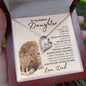 FOREVER LOVE NECKLACE FOR MY BADASS DAUGHTER, Birthday, Graduation