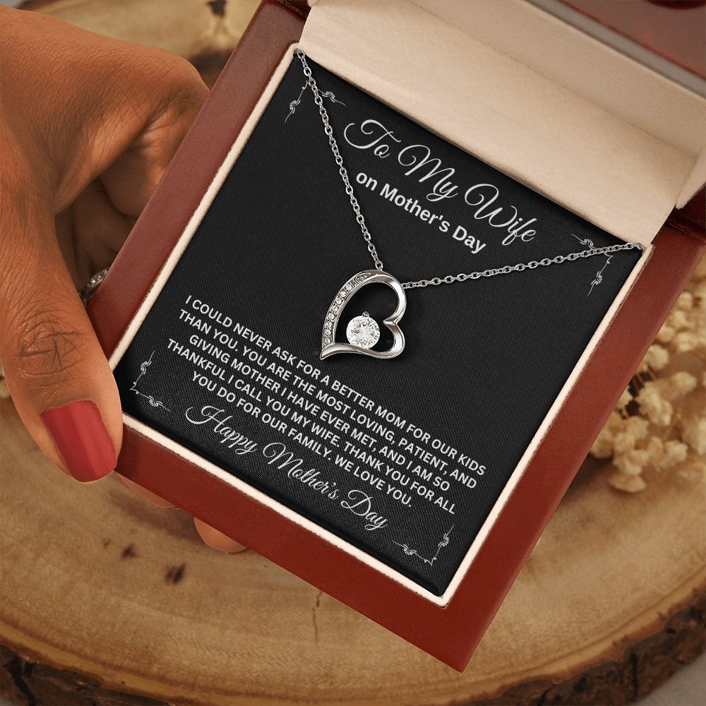 TO MY WIFE ON MOTHER'S DAY, FOREVER LOVE NECKLACE
