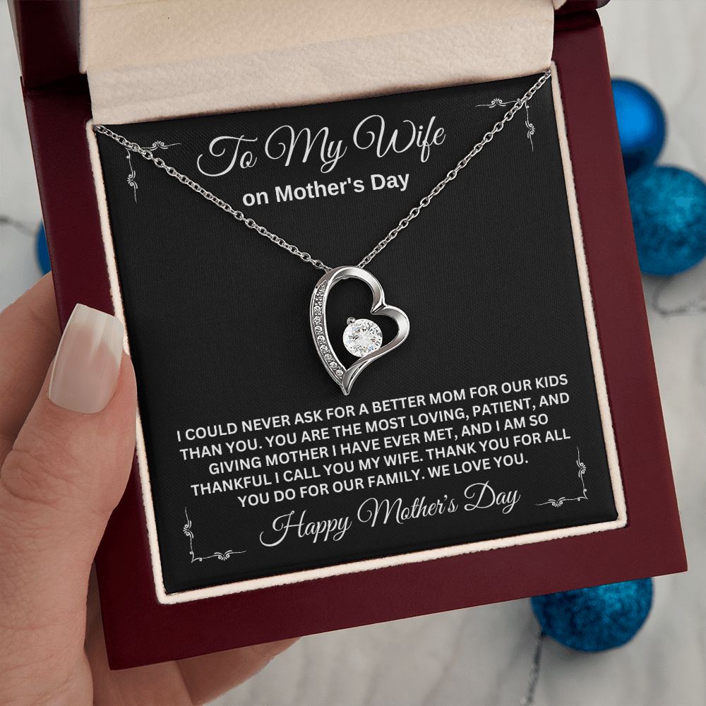 TO MY WIFE ON MOTHER'S DAY, FOREVER LOVE NECKLACE