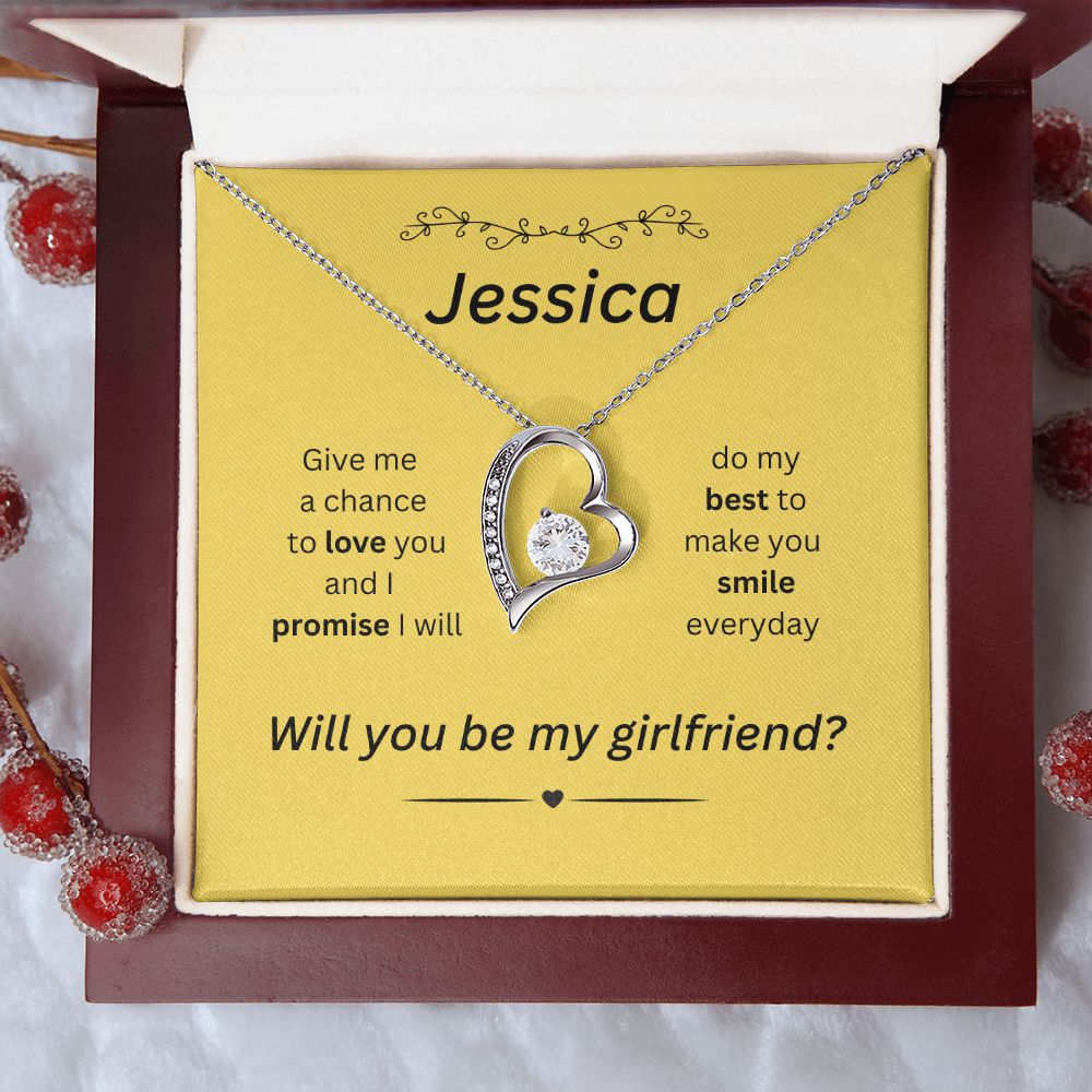 Will You Be My Girlfriend Gift-Forever Love Necklace