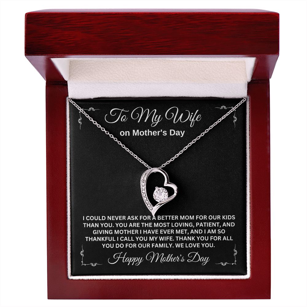 TO MY WIFE ON MOTHER'S DAY, FOREVER LOVE NECKLACE