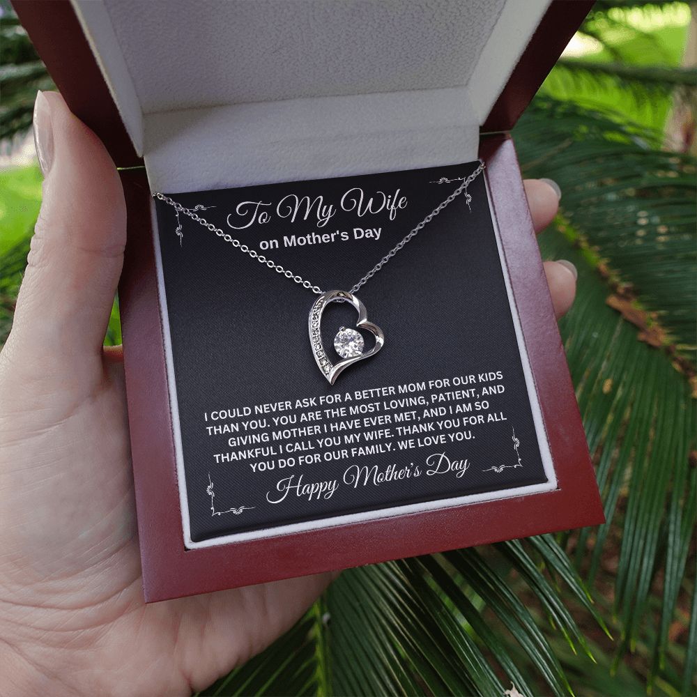 TO MY WIFE ON MOTHER'S DAY, FOREVER LOVE NECKLACE