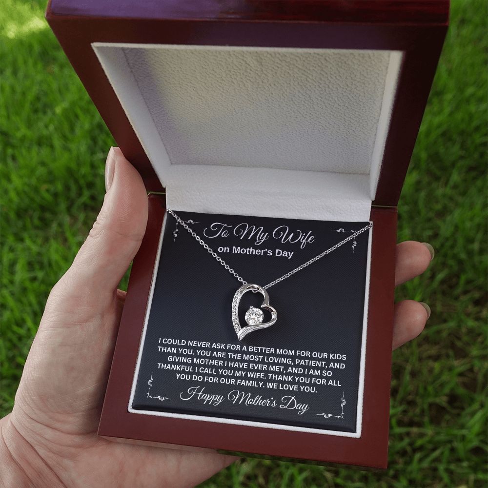 TO MY WIFE ON MOTHER'S DAY, FOREVER LOVE NECKLACE