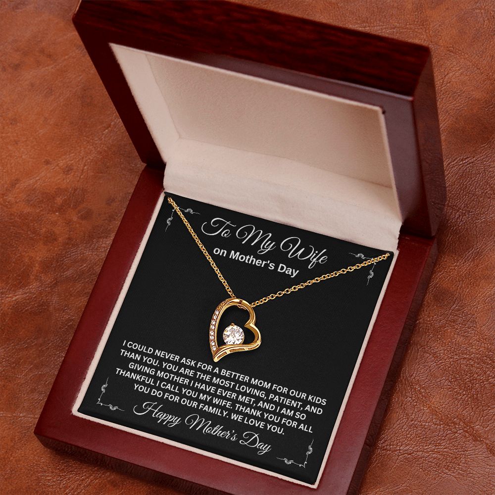 TO MY WIFE ON MOTHER'S DAY, FOREVER LOVE NECKLACE