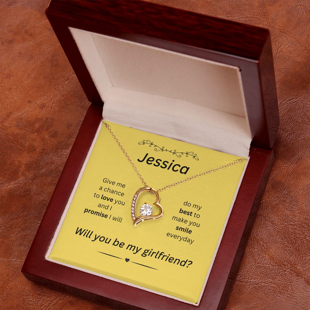 Will You Be My Girlfriend Gift-Forever Love Necklace