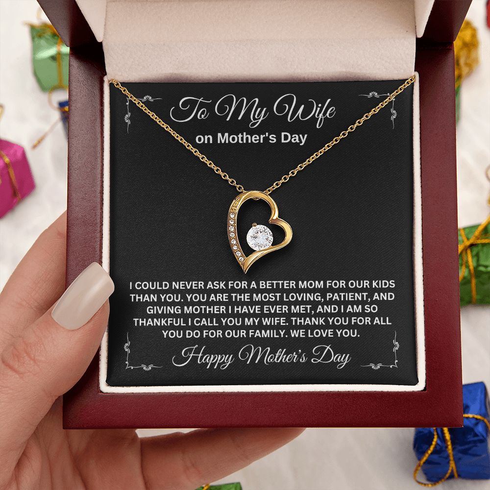 TO MY WIFE ON MOTHER'S DAY, FOREVER LOVE NECKLACE