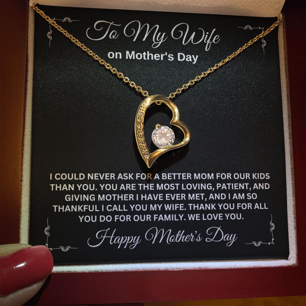 TO MY WIFE ON MOTHER'S DAY, FOREVER LOVE NECKLACE