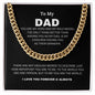 Dad - You Are The World - Cuban Link Chain, Father's Day, Birthday