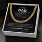 Dad - You Are The World - Cuban Link Chain, Father's Day, Birthday