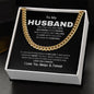 To My Husband-Cuban Link Chain-Anniversary Gift-Husband Birthday