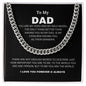 Dad - You Are The World - Cuban Link Chain, Father's Day, Birthday