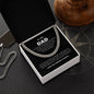 Dad - You Are The World - Cuban Link Chain, Father's Day, Birthday