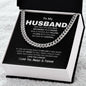 To My Husband-Cuban Link Chain-Anniversary Gift-Husband Birthday