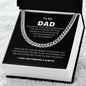 Dad - You Are The World - Cuban Link Chain, Father's Day, Birthday
