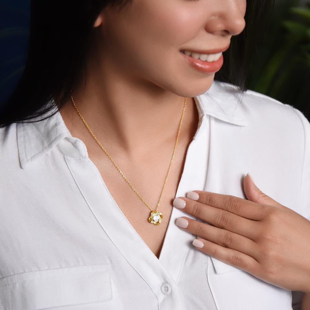 TO MY LOVING MOM, LOVE KNOT NECKLACE