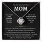 To My Beautiful Mom, Love Knot Necklace
