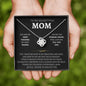 To My Beautiful Mom, Love Knot Necklace