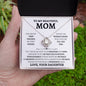 TO MY BEAUTIFUL MOM, LOVE KNOT NECKLACE