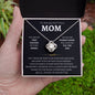 To My Beautiful Mom, Love Knot Necklace