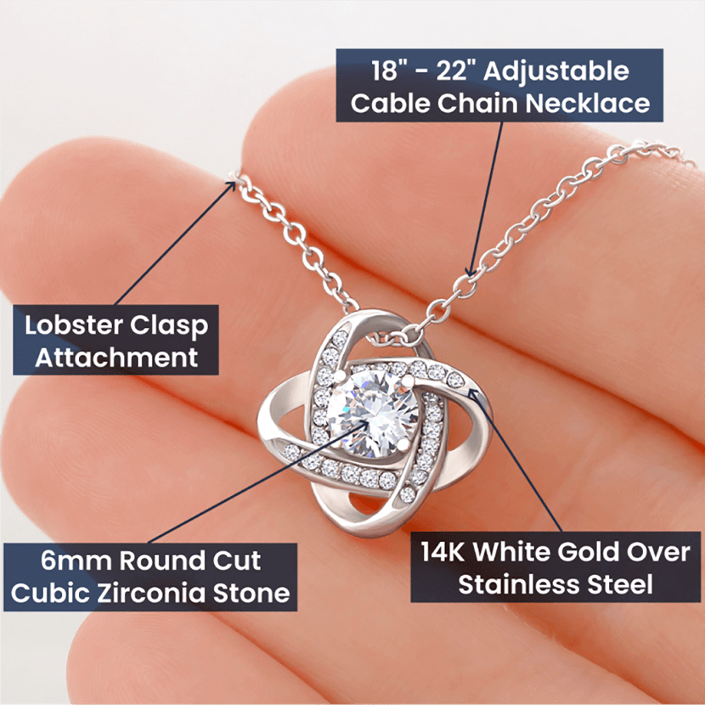 TO MY LOVING MOM, LOVE KNOT NECKLACE