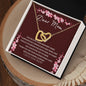 DEAR MOM, INTERLOCKING HEARTS NECKLACE