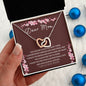 DEAR MOM, INTERLOCKING HEARTS NECKLACE