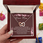 DEAR MOM, INTERLOCKING HEARTS NECKLACE