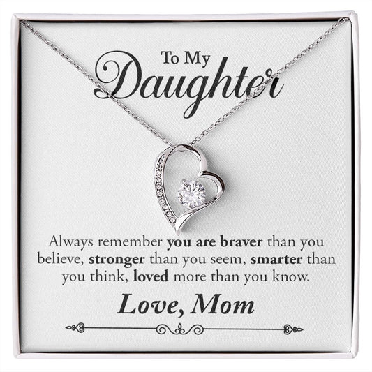 My Daughter | Braver Stronger Smarter - Forever Love Necklace