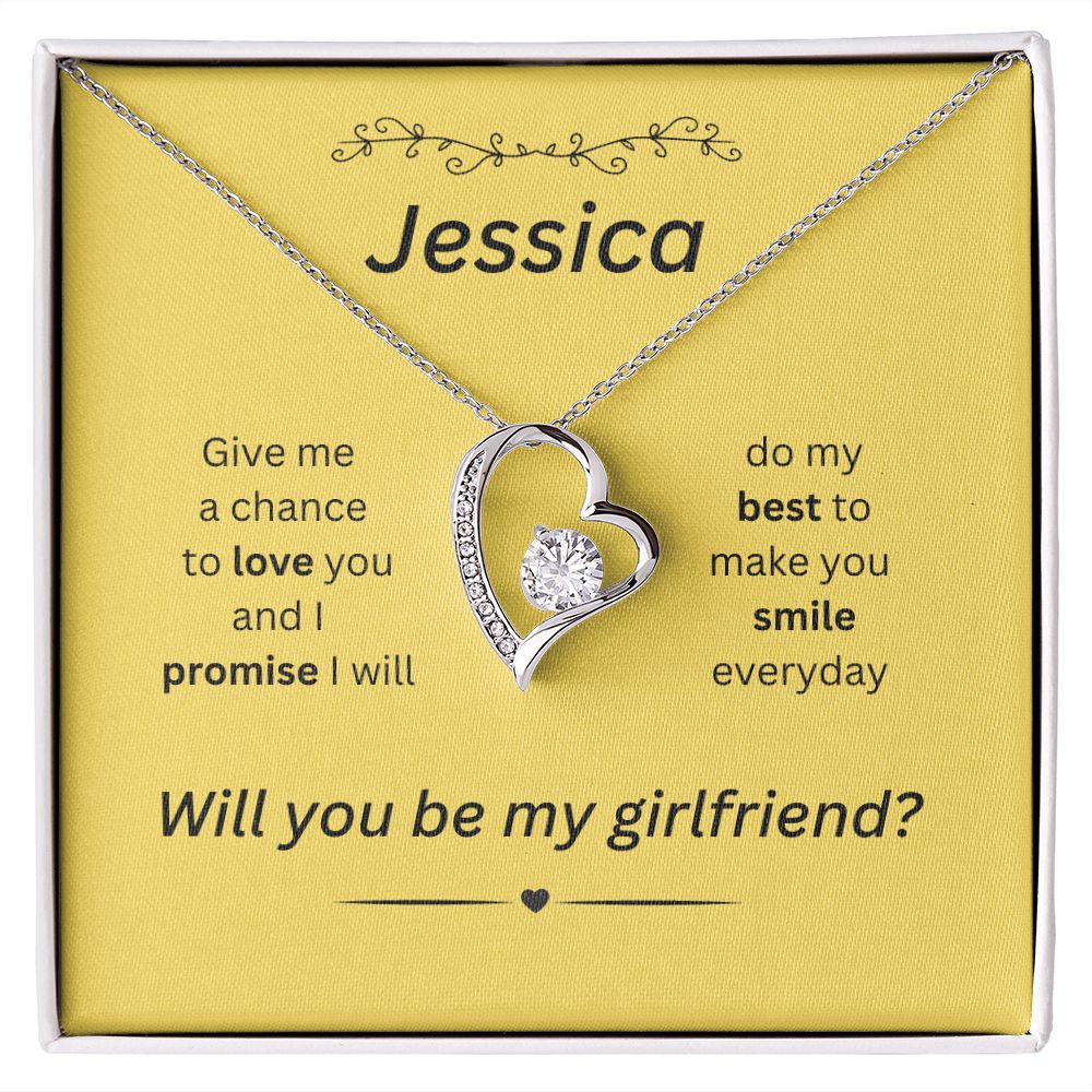 Will You Be My Girlfriend Gift-Forever Love Necklace