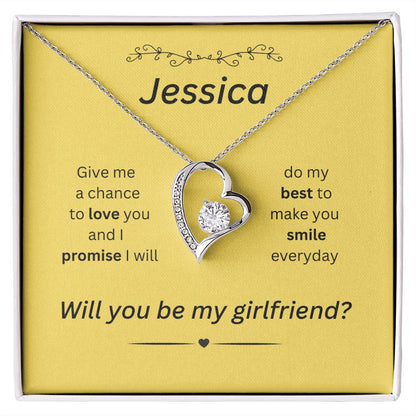 Will You Be My Girlfriend Gift-Forever Love Necklace