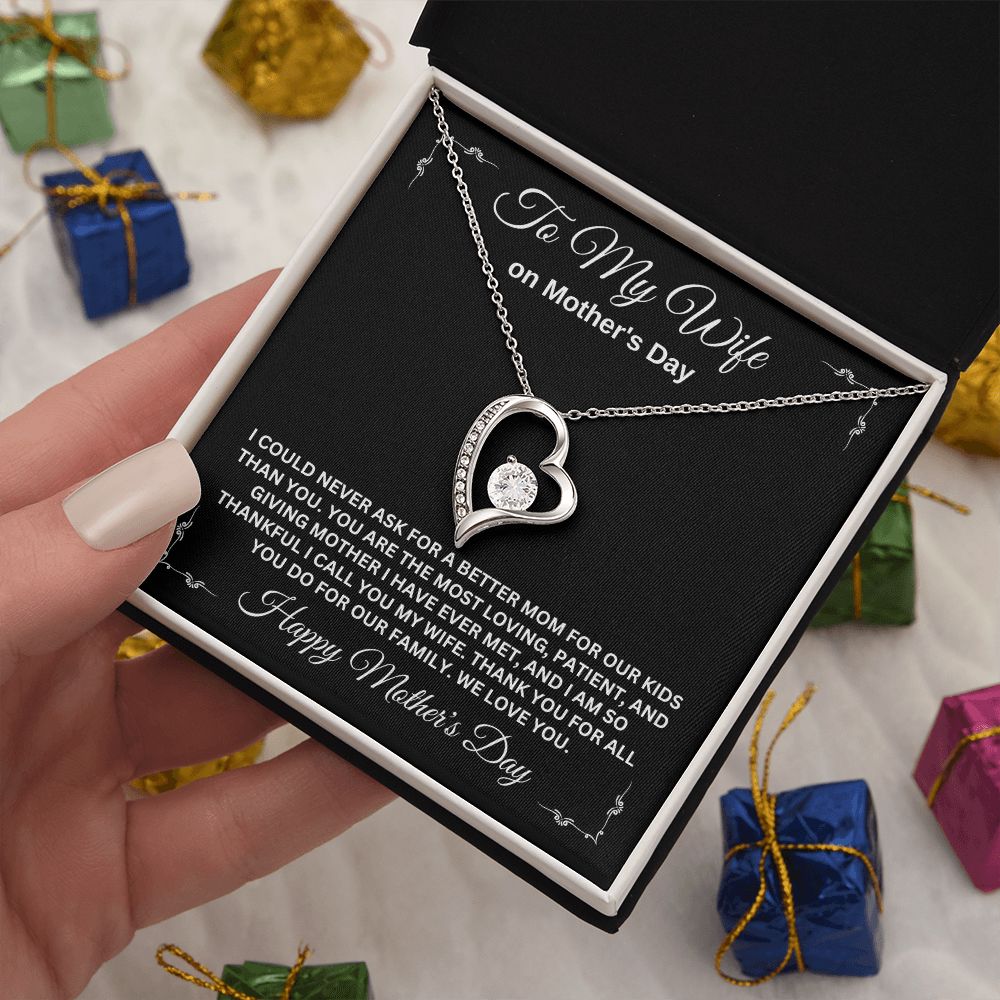 TO MY WIFE ON MOTHER'S DAY, FOREVER LOVE NECKLACE