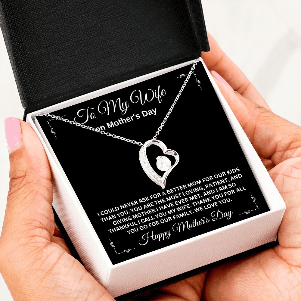 TO MY WIFE ON MOTHER'S DAY, FOREVER LOVE NECKLACE