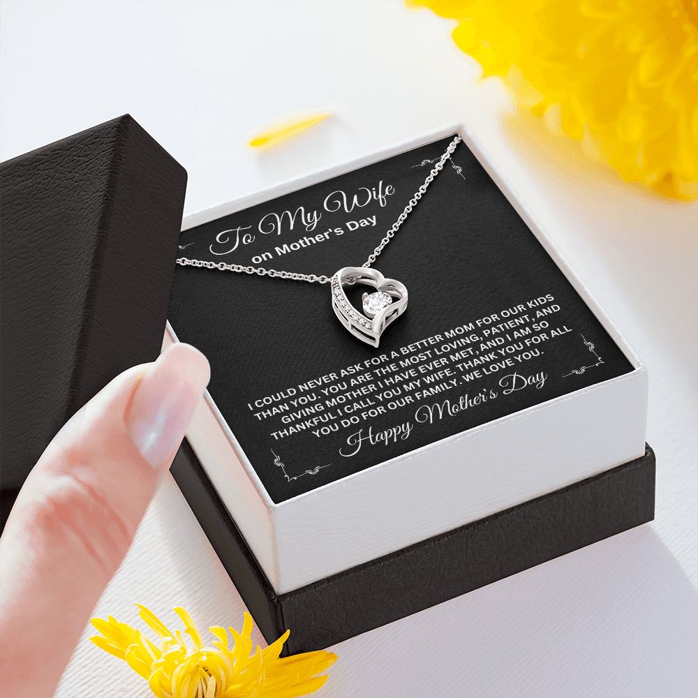 TO MY WIFE ON MOTHER'S DAY, FOREVER LOVE NECKLACE