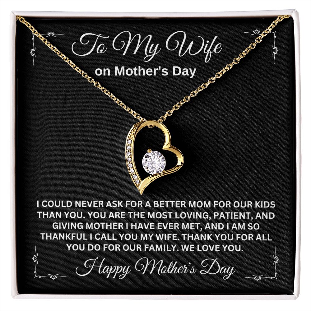 TO MY WIFE ON MOTHER'S DAY, FOREVER LOVE NECKLACE