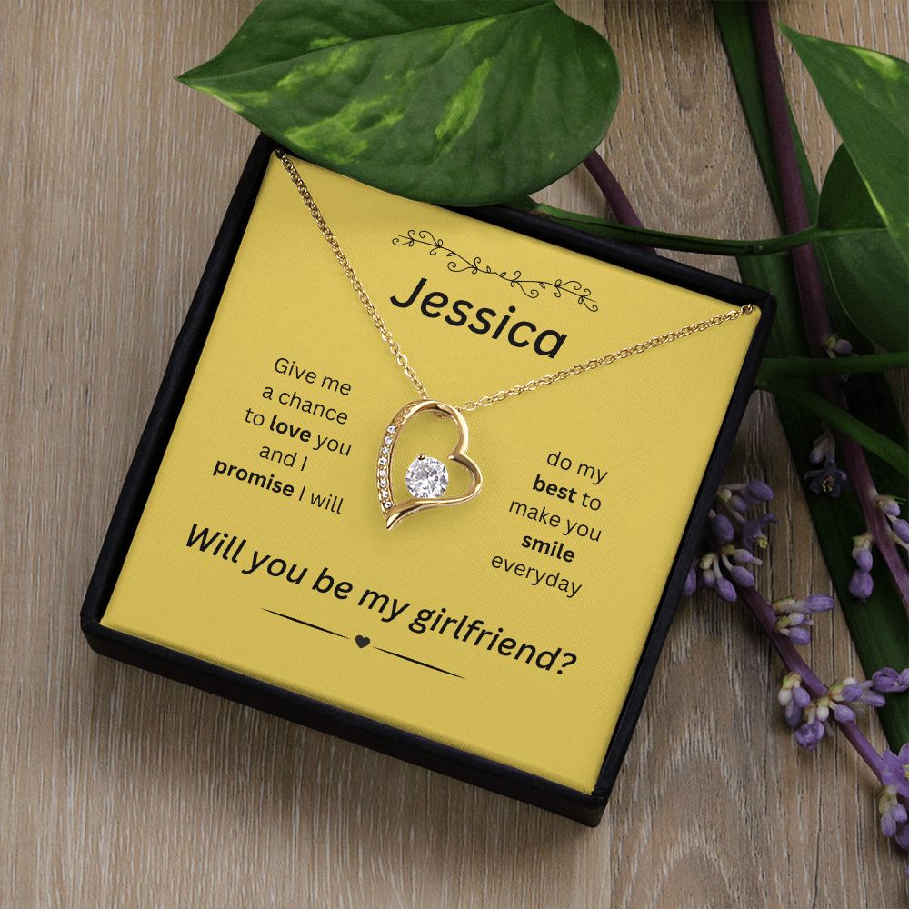Will You Be My Girlfriend Gift-Forever Love Necklace
