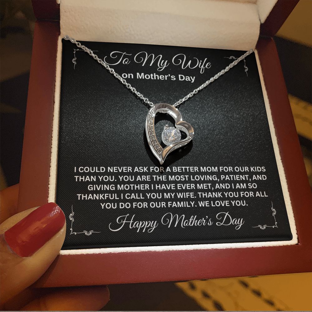 TO MY WIFE ON MOTHER'S DAY, FOREVER LOVE NECKLACE